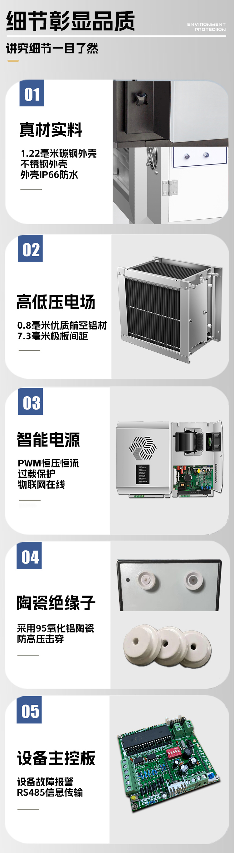 中吉藍藍系列基礎款油煙凈化器細節